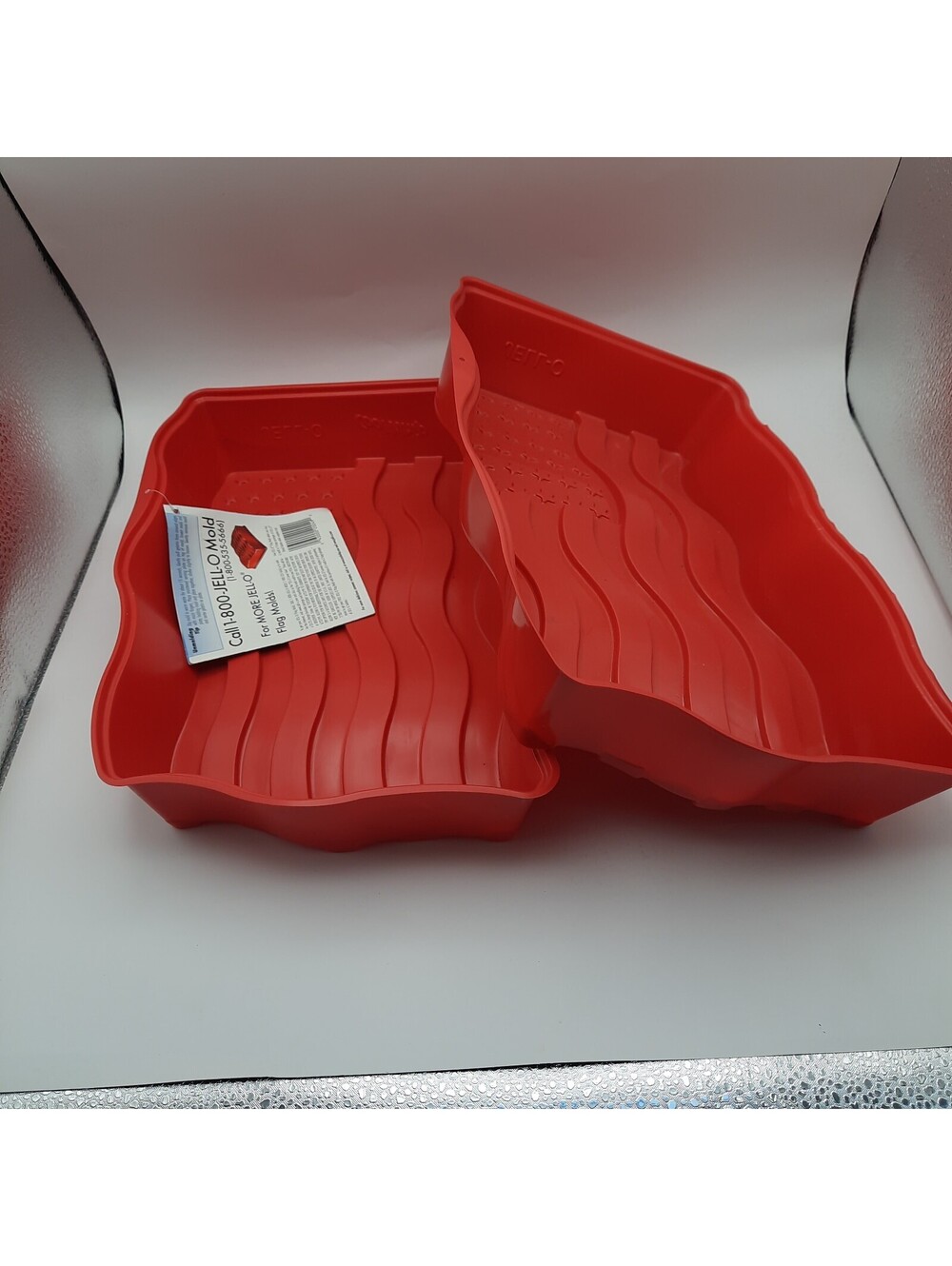 United States Flag Jello Mold Red 4th of July Memorial Day Lot Of 2